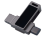 USB3.0/ Type-C флешка 2в1 на 32 ГБ «Спинлайт» с подсветкой (темно-серый) (Изображение 2)