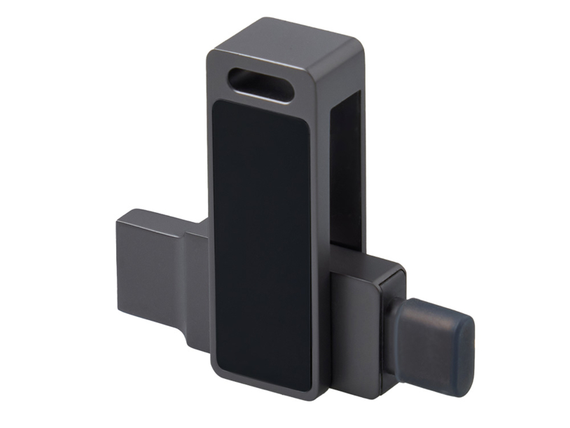 USB3.0/ Type-C флешка 2в1 на 32 ГБ «Спинлайт» с подсветкой (темно-серый) (Изображение 8)