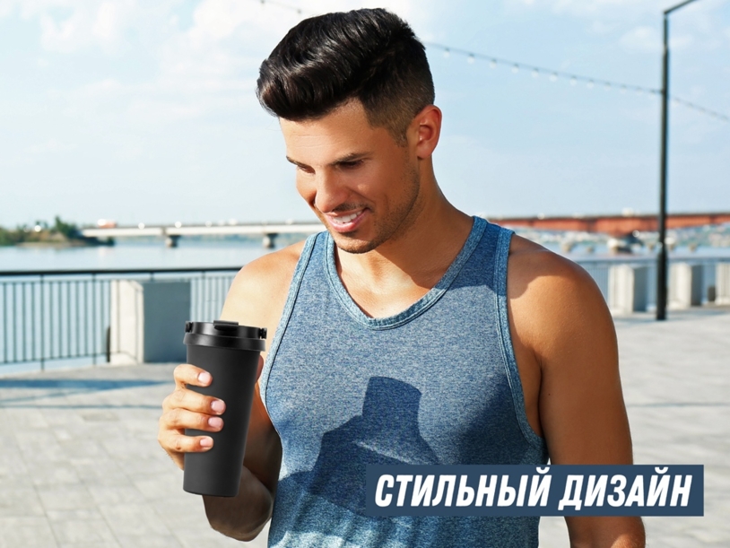 Вакуумная термокружка «Grant», soft-touch, тубус (Изображение 17)