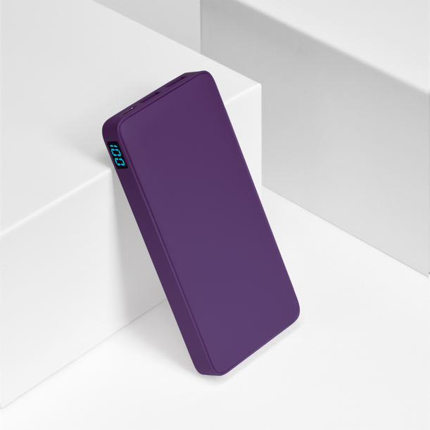 Внешний аккумулятор с подсветкой Анкор Плюс PD (Ancor PD Plus) 10000 mAh, фиолетовый (Изображение 8)