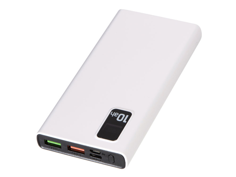 Портативный внешний аккумулятор «FAST», 10000 mAh (белый) (Изображение 4)