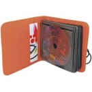 CD-холдер &quot;UNION&quot; для 24 дисков; оранжевый; 15,5х15х2 см; полиэстер; шелкография, лазерн. гравировка