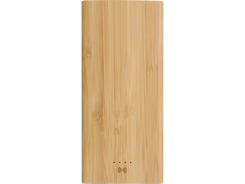 Внешний беспроводной аккумулятор из бамбука «Bamboo Air», 10000 mAh (натуральный) (Изображение 4)