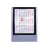 Календарь настольный на 2 года; серебристый с черным; 12,5х16 см; пластик; шелкография, тампопечать (Изображение 1)