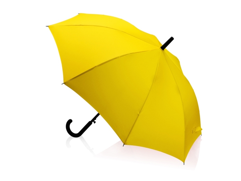 Зонт-трость полуавтомат «Wetty» с проявляющимся рисунком (желтый) (Изображение 4)