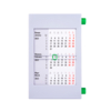 Календарь настольный на 2 года; серый с зеленым; 18х11 см; пластик; шелкография, тампопечать (Изображение 1)