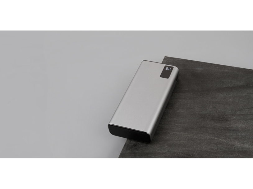 Внешний аккумулятор «NEO Journey» c быстрой зарядкой, 20000 mAh (серебристый, черный) (Изображение 4)