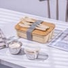 Ланч-бокс «Lunch» из пшеничного волокна с бамбуковой крышкой (Изображение 1)