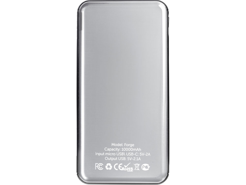 Внешний аккумулятор «Forge», 10000 mAh (белый) (Изображение 3)