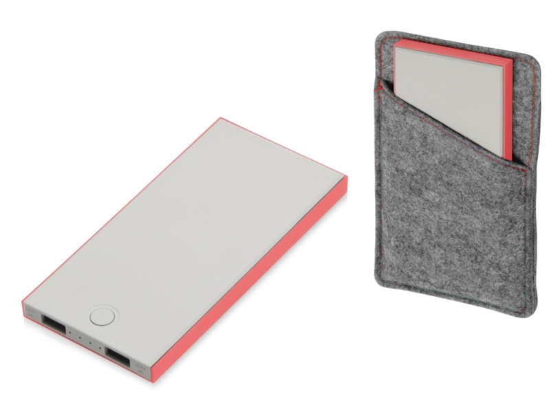 Внешний аккумулятор «NEO NS100R», 10000mAh (серый/красный) (Изображение 1)