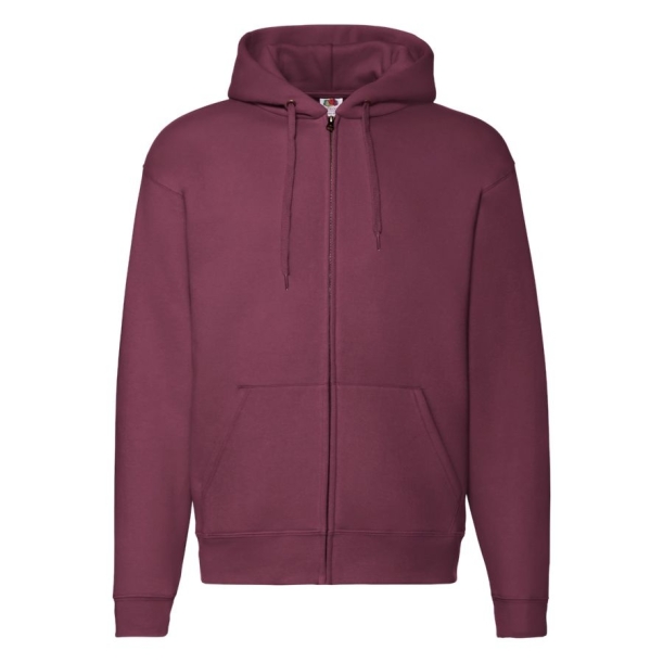 Толстовка "PREMIUM HOODED SWEAT JACKET", бордовый_L, 70% х/б, 30% п/э, 260 г/м2 (Изображение 1)