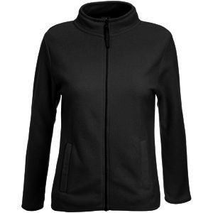 Толстовка "Lady-Fit Full Zip Fleece", черный_XL, 100% полиэстер, 250 г/м2 (Изображение 1)