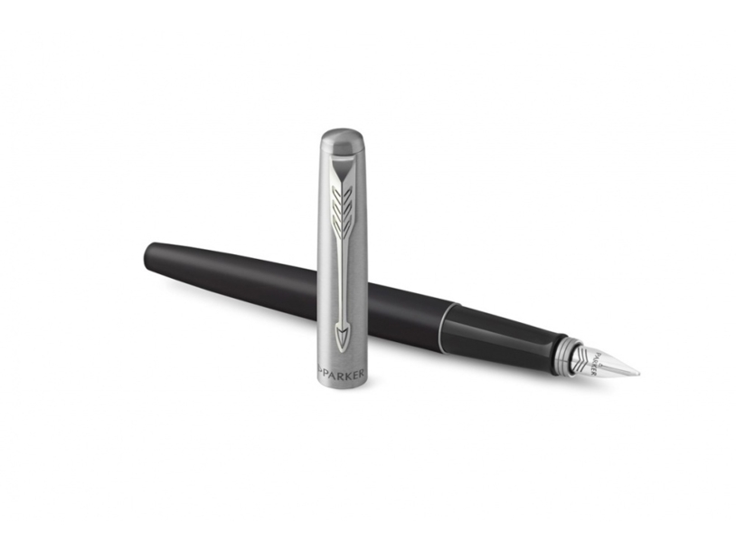 Ручка перьевая Parker Jotter Core, M (черный, серебристый) (Изображение 4)
