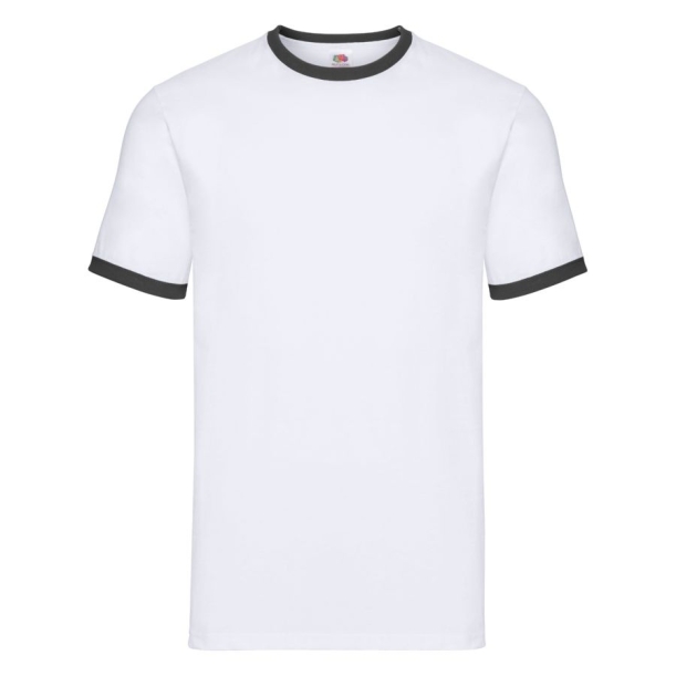 Футболка "Ringer T", белый с черным_XL, 100% х/б, 160 г/м2 (Изображение 1)