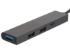 USB-хаб «Command» с коннектором 2-в-1 USB-C и USB-A, 2.0/3.0 (черный) (Изображение 2)
