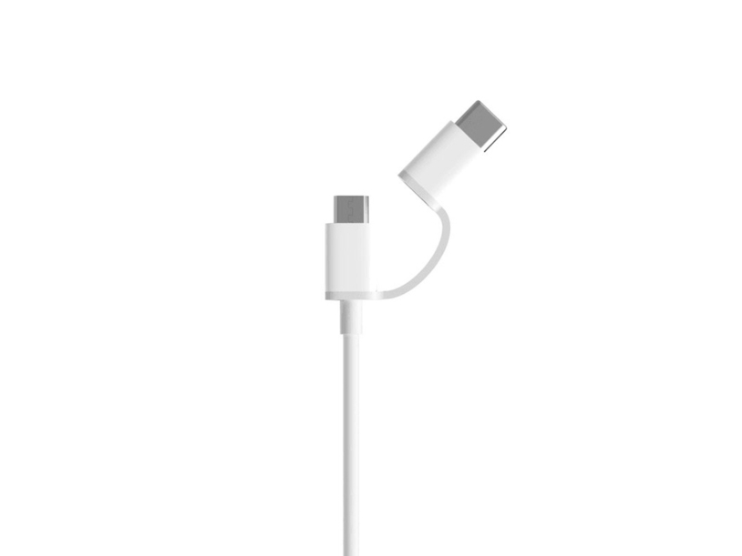 Кабель «Mi 2-in-1 USB Cable Micro-USB to Type C», 30 см (белый) (Изображение 2)