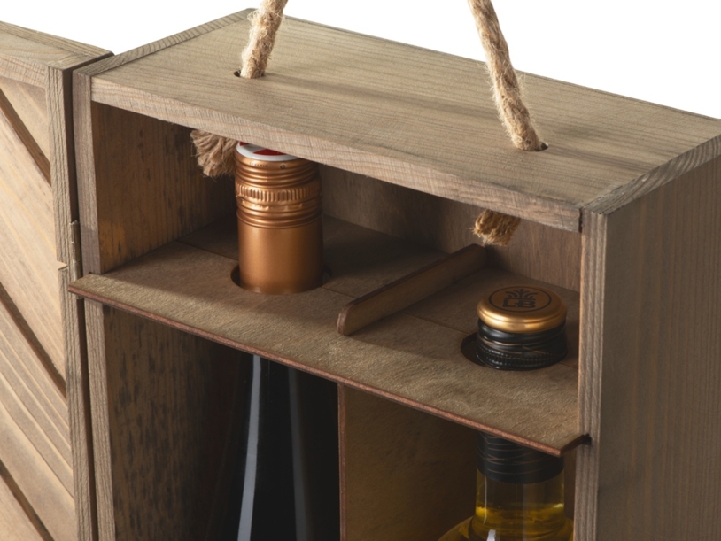 Коробка подарочная из массива дерева «Two-bottle box» (натуральный) (Изображение 8)