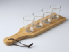 Набор стопок на бамбуковой подставке «Shots» (прозрачный, натуральный) (Изображение 2)