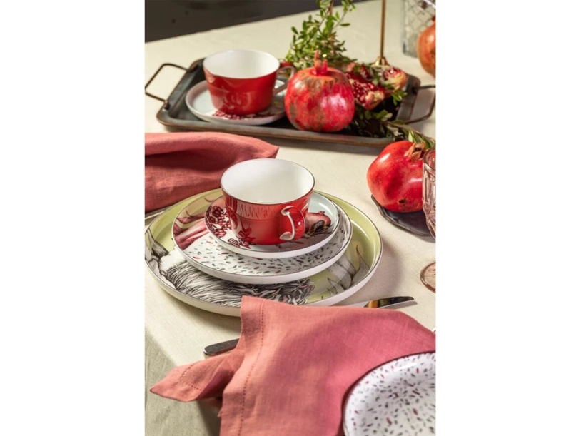 Набор чашка и блюдце «TEA SET 1 BLU» (голубой/красный) (Изображение 6)