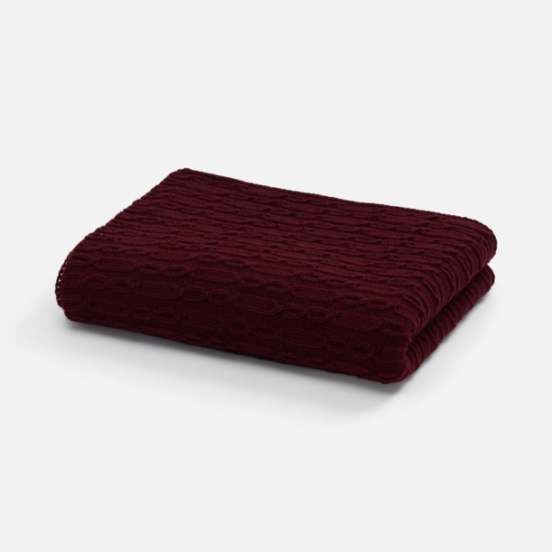 Плед Knitline, темно-красный (бордовый) (Изображение 1)