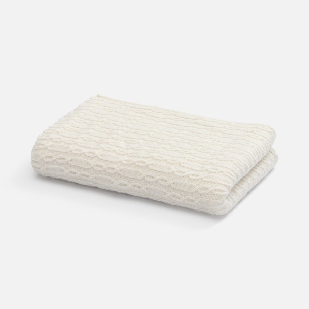 Плед Knitline, белый (молочный) (Изображение 1)