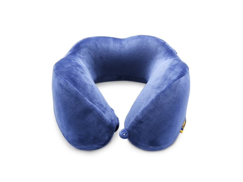Подушка для путешествий с эффектом памяти, с капюшоном «Hooded Tranquility Pillow» (синий) (Изображение 1)