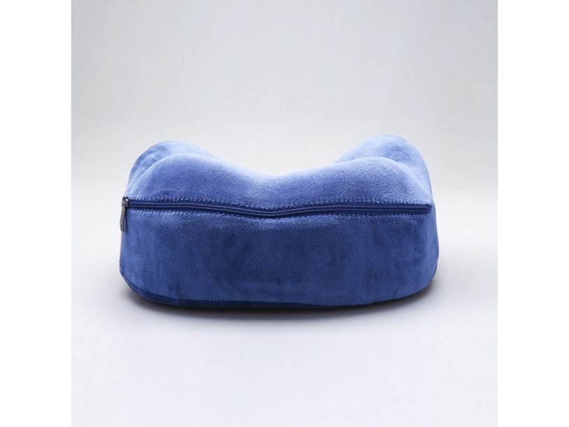 Подушка для путешествий с эффектом памяти, с капюшоном «Hooded Tranquility Pillow» (синий) (Изображение 9)