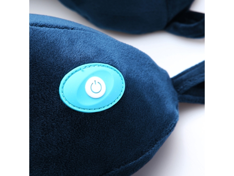 Подушка для путешествий со встроенным массажером «Massage Tranquility Pillow» (синий) (Изображение 5)