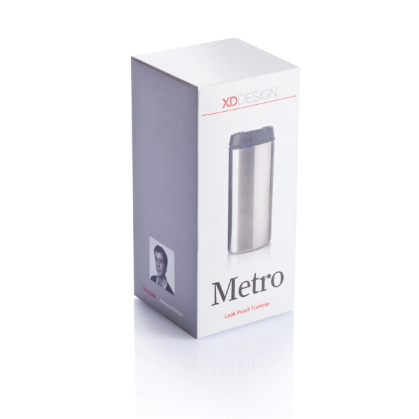 Термокружка Metro, 300 мл, серебряный (Изображение 3)