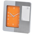 Часы настольные &quot;Futura&quot; с магнитами для записок , оранжевый; 20х18 см; металл, пластик