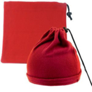Шапка-шарф с утяжкой &quot;Articos&quot;, 24,5 x 25,5 см, красный, флис, 200 гр/м2