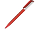 Ручка пластиковая шариковая Арлекин (красный/серебристый) 