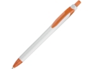 Ручка пластиковая шариковая Каприз (оранжевый/белый) 