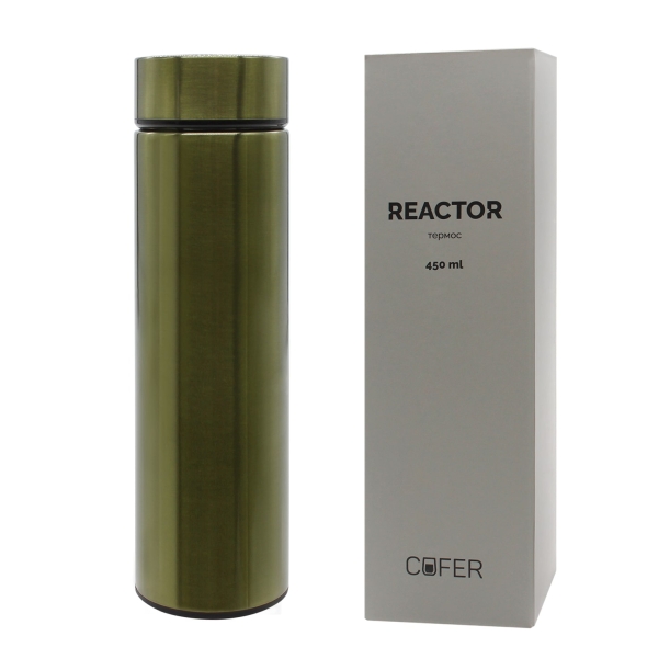 Термос Reactor металлик с датчиком температуры  (хаки) (Изображение 3)
