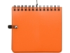 Блокнот А6 Журналист с ручкой (оранжевый/оранжевый)  (Изображение 5)