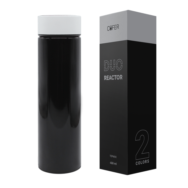 Термос Reactor duo black с датчиком температуры (черный с белым) (Изображение 3)