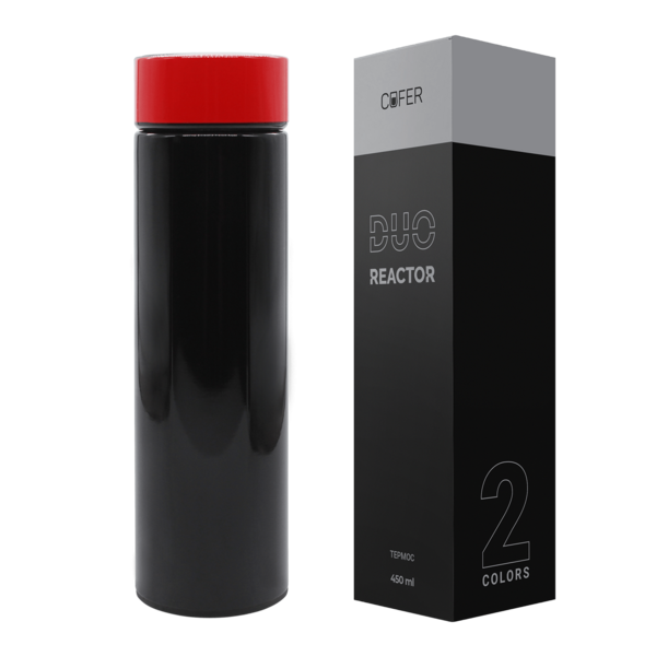 Термос Reactor duo black с датчиком температуры (черный с красным) (Изображение 3)