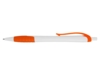 Ручка пластиковая шариковая Santa Monica (оранжевый/белый)  (Изображение 3)