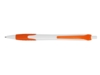 Ручка пластиковая шариковая Santa Monica (оранжевый/белый)  (Изображение 4)