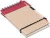 Блокнот А7 Zuse с ручкой (красный/натуральный)  (Изображение 1)