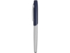 Ручка металлическая роллер Geneva (синий/серебристый)  (Изображение 3)