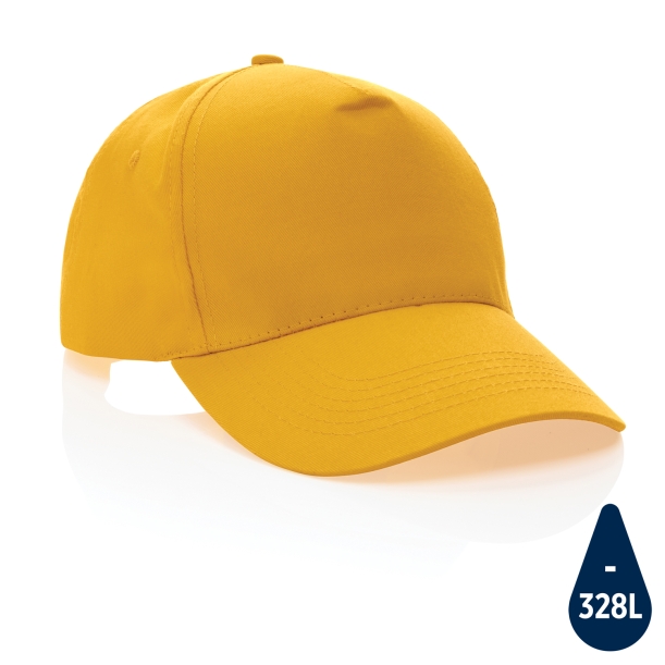 Бейсболка Impact из переработанного хлопка AWARE™, 5 клиньев, 190 г/м2 (Изображение 1)