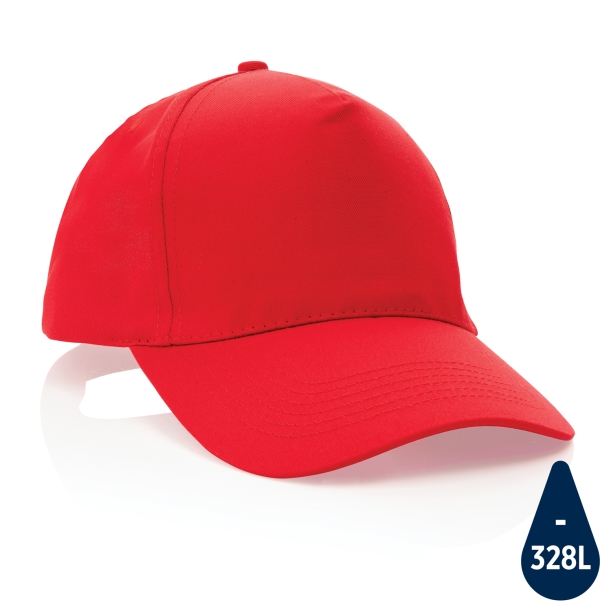 Бейсболка Impact из переработанного хлопка AWARE™, 5 клиньев, 190 г/м2 (Изображение 1)