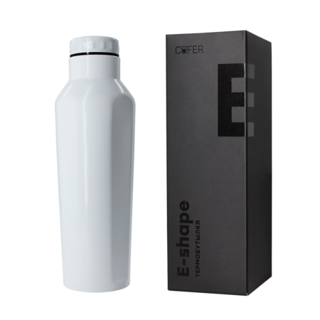 Термобутылка для напитков E-shape (белый)