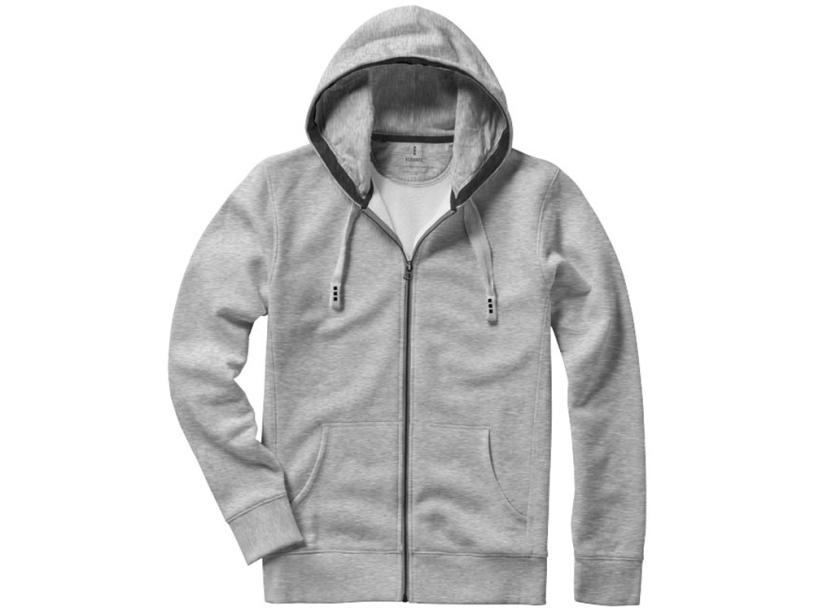 Толстовка Arora мужская с капюшоном (серый меланж) 3XL (Изображение 4)