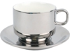 Серебряная чайная пара: чашка на 250 мл с блюдцем (Изображение 1)