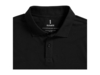 Рубашка поло Oakville мужская с длинным рукавом (черный) 3XL (Изображение 4)