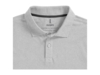 Рубашка поло Oakville мужская с длинным рукавом (серый меланж) 2XL (Изображение 4)