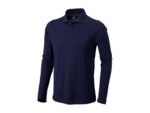 Рубашка поло Oakville мужская с длинным рукавом (темно-синий) 2XL