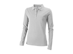 Рубашка поло Oakville женская с длинным рукавом (серый меланж) XL